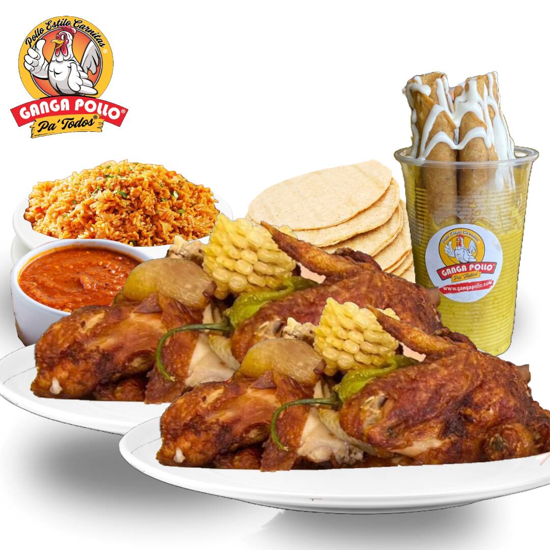 Combo 2 Pollos + Tacos + Complementos + Bebida