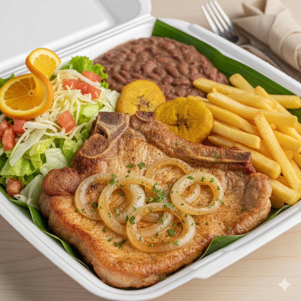 Casado de Chuleta de Cerdo + Refresco Natural