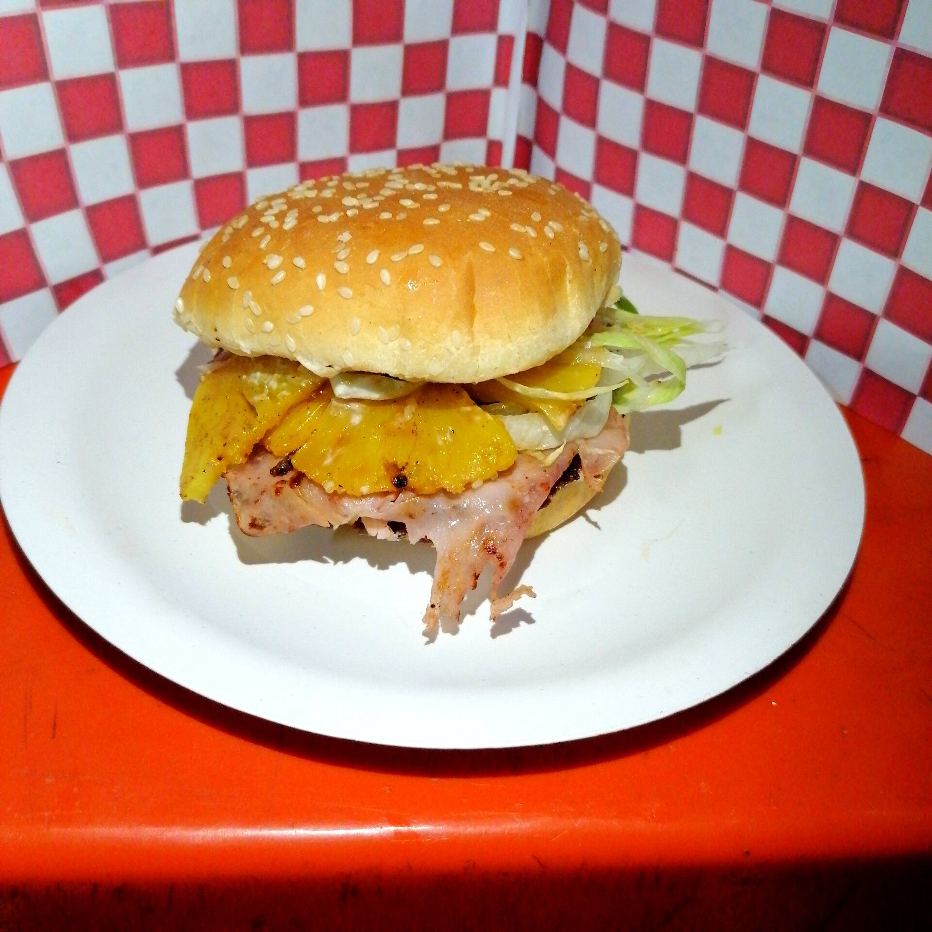 Hamburguesa Hawaiana Chica