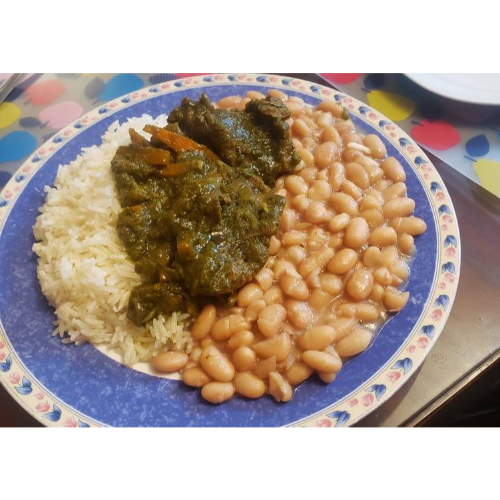 Frejoles con Seco de Res