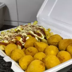 25 Salgados De Festa + batata frita crocante e sequinhas