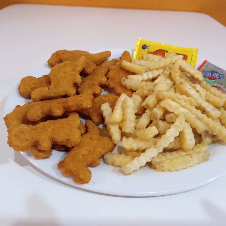 Nuggets de pollo dinosaurio