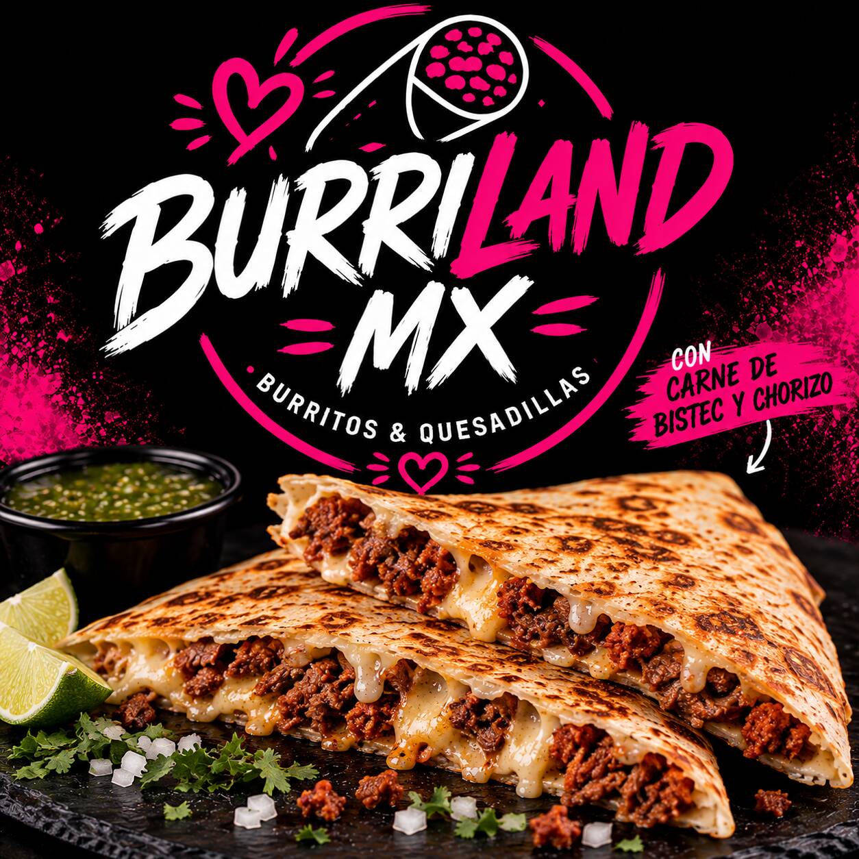 Quesadilla con Carne Al Pastor