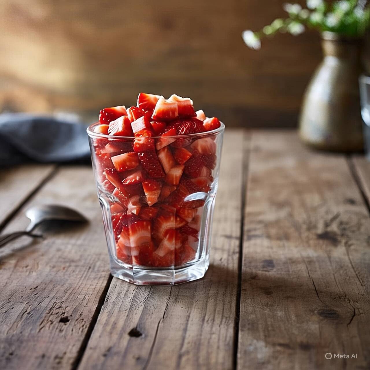 🍓🍓🍓Vaso de Fresas Picadas 🍓🍓🍓 13 Oz