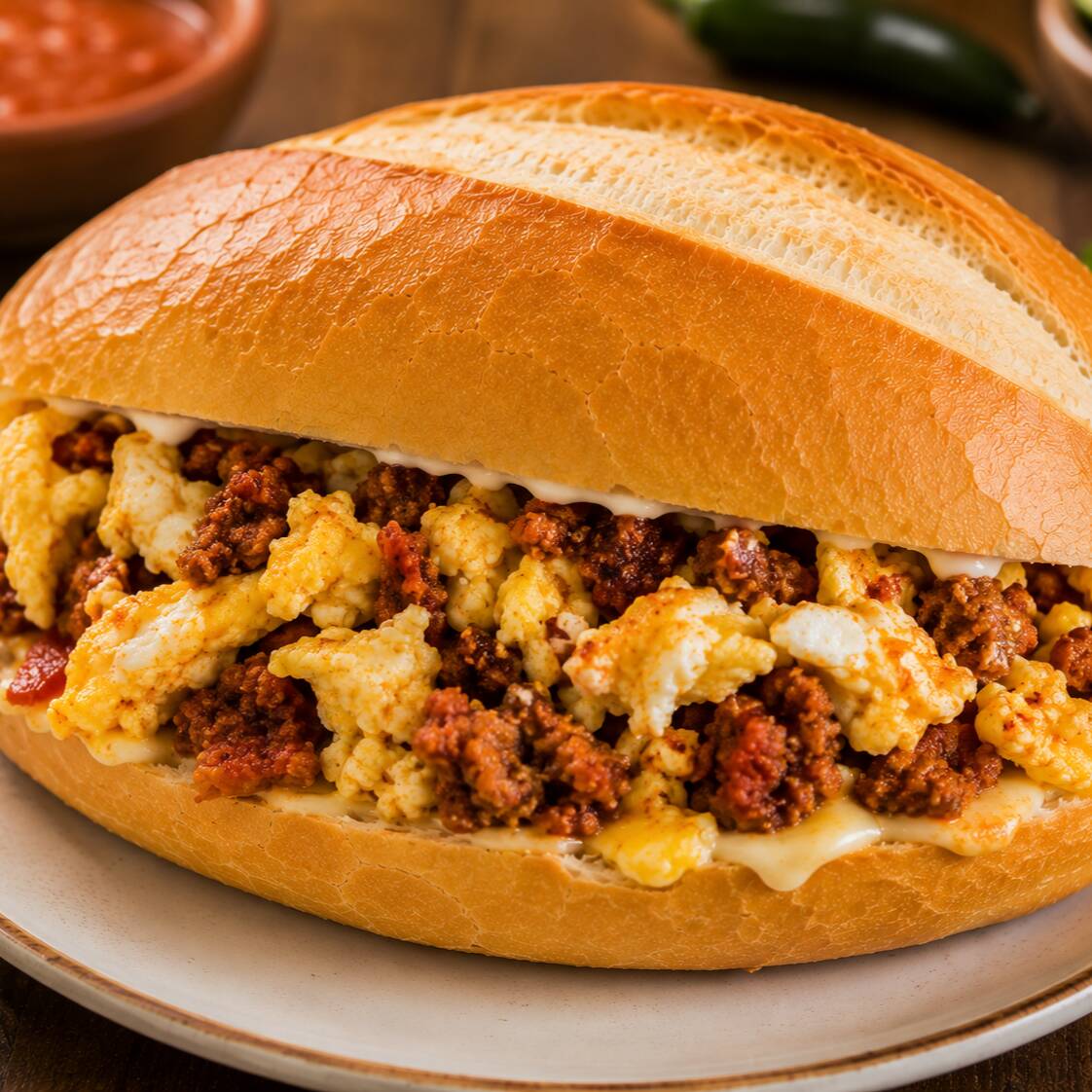 Torta Casera de Huevo con Longaniza