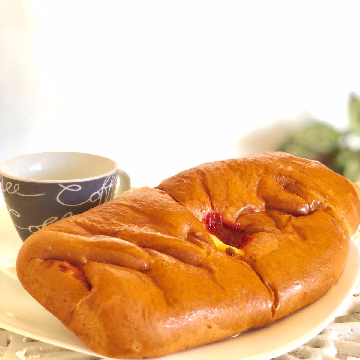 Trenza Dulce de Queso Crema con Fresa