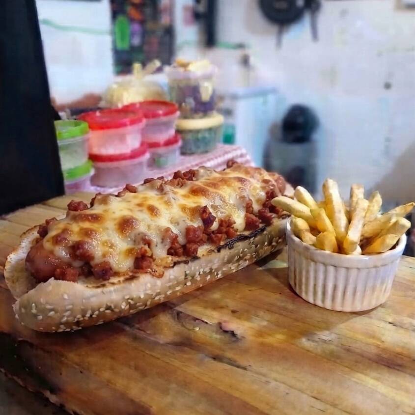 Dogo Choriqueso 20cm con Papas