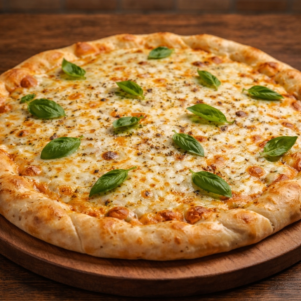 Mussarela (molho, mussarela, tomate, azeitona e orégano)