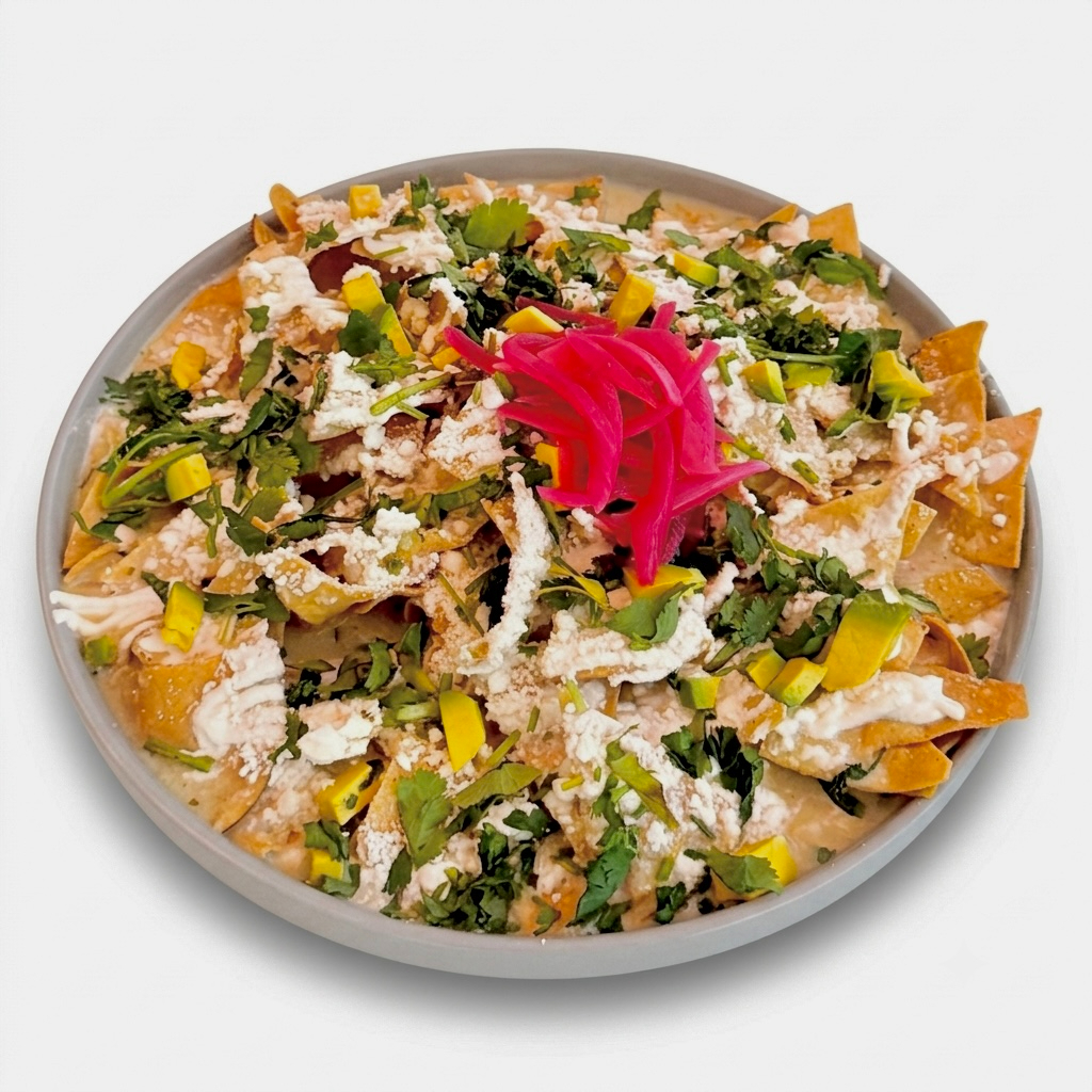 Chilaquiles en Salsa Alfredo