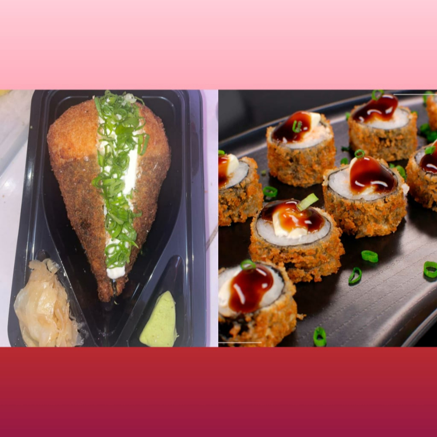 COMBO VAI COM 04 TEMAKIS HOT ROLL + 10 HOT ROLL DE SALMÃO GRELHADO