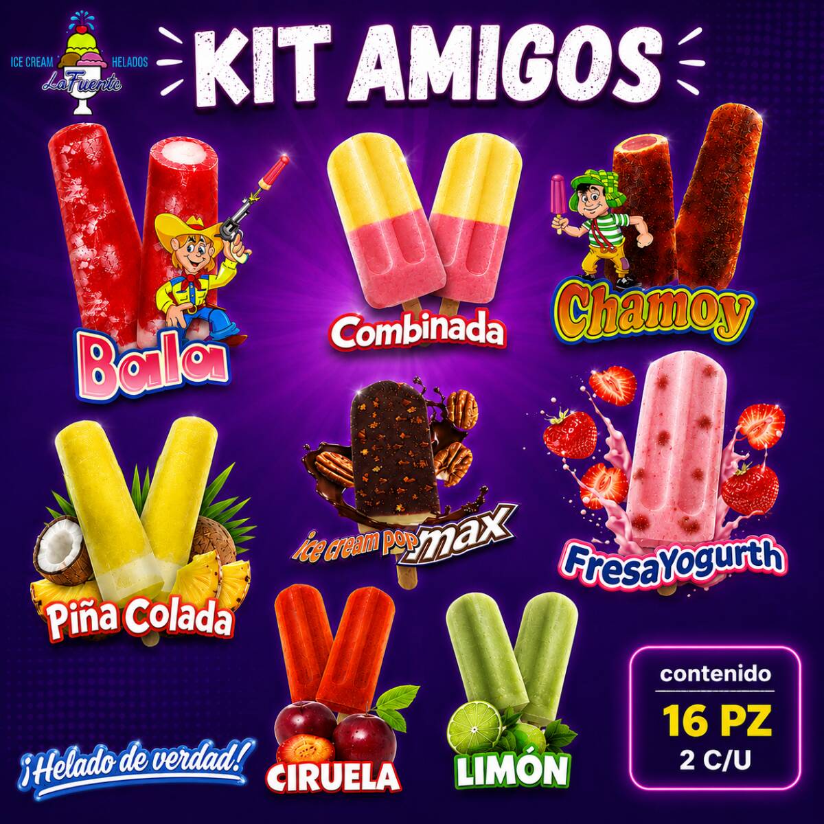 KIT AMIGOS 16 PIEZAS