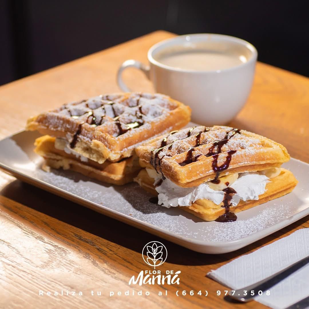 Waffles con Nutela y platano