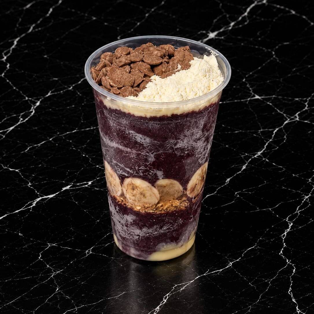 2 camadas de açaí + 2 camadas de adicionais