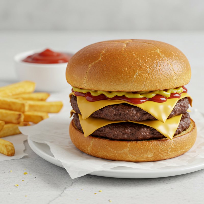Combo Burger con queso + Papas