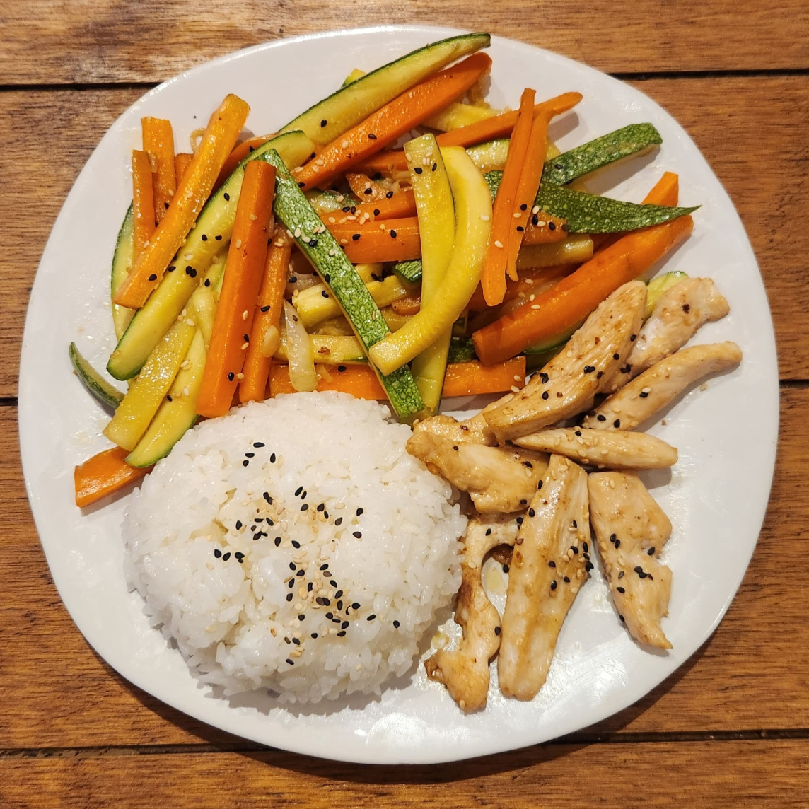 Teppanyaki pollo.