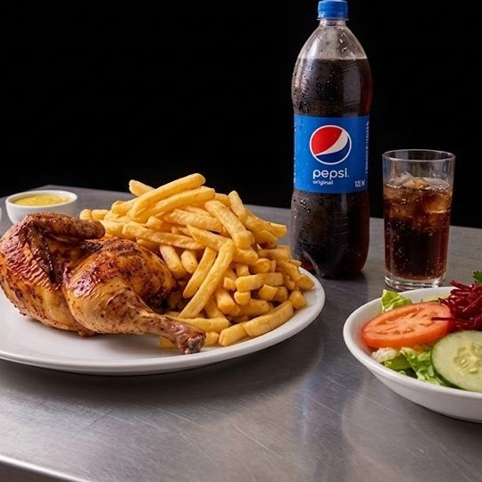 1/2 Pollo + 1 Gaseosa 1.5L