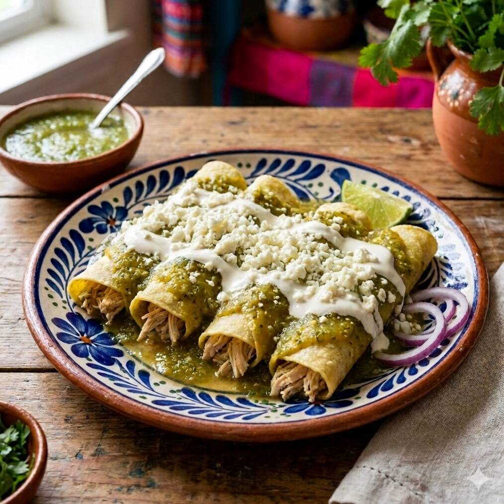 Enchiladas Verdes.