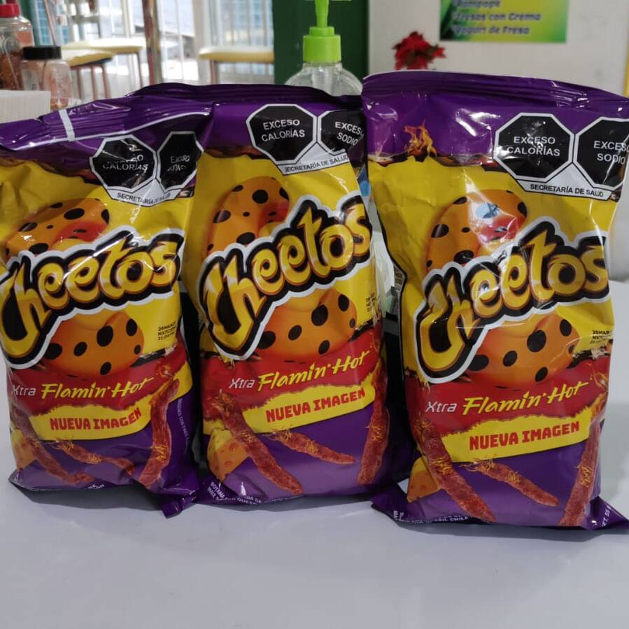 Cheetos flamin hot preparados