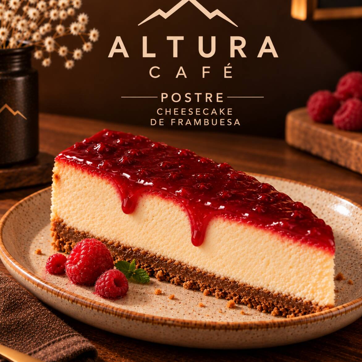 Rebanada Cheesecake de Frambuesa