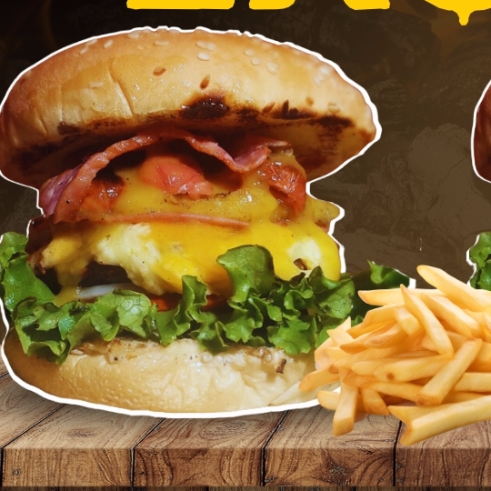 Combo - Hamburguesa Hawaiana + Papas
