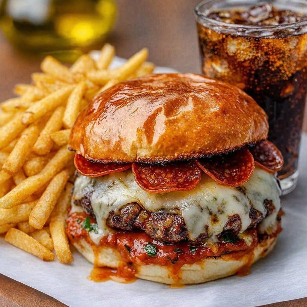 Pizza Burger Papas y Refresco