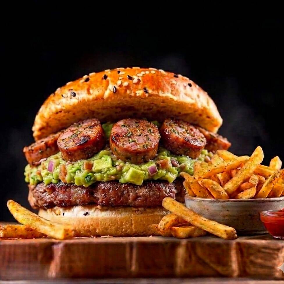 BURGUE CHORIZO GUACAMOLE