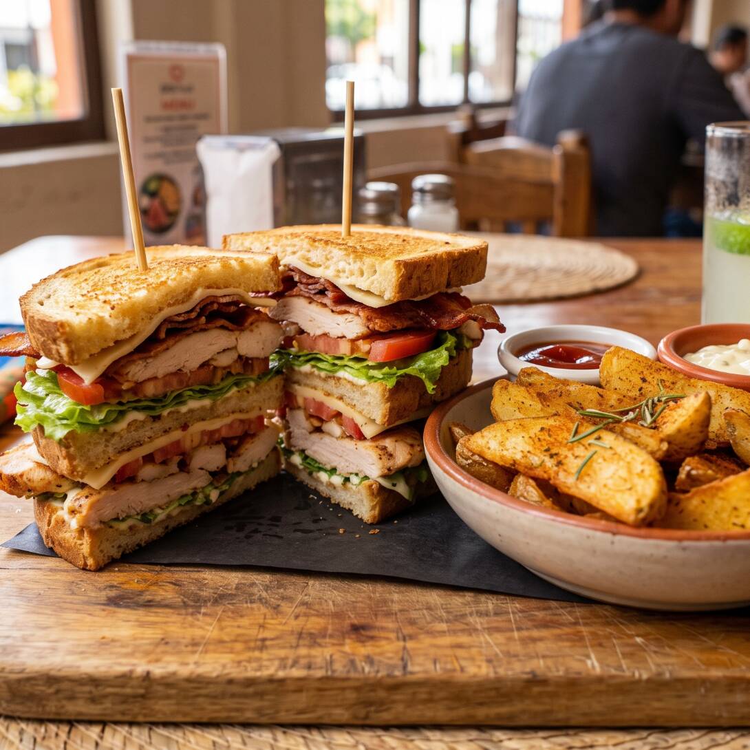 Club Sándwich con Papas Gajo