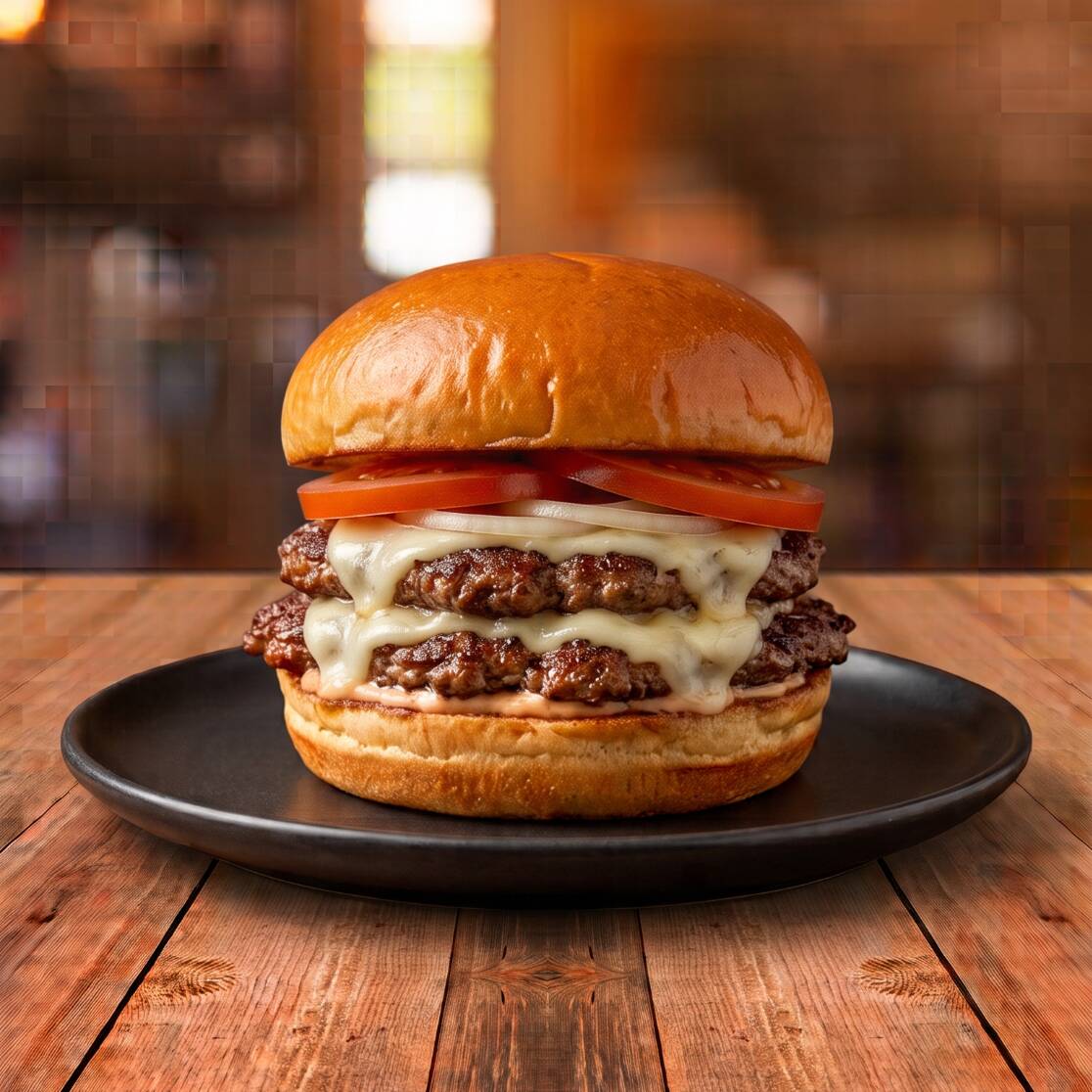Hamburguesa Doble Carne + Gaseosa