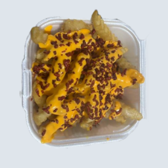 Papas a la Francesa Bañadas con Salsa de Queso