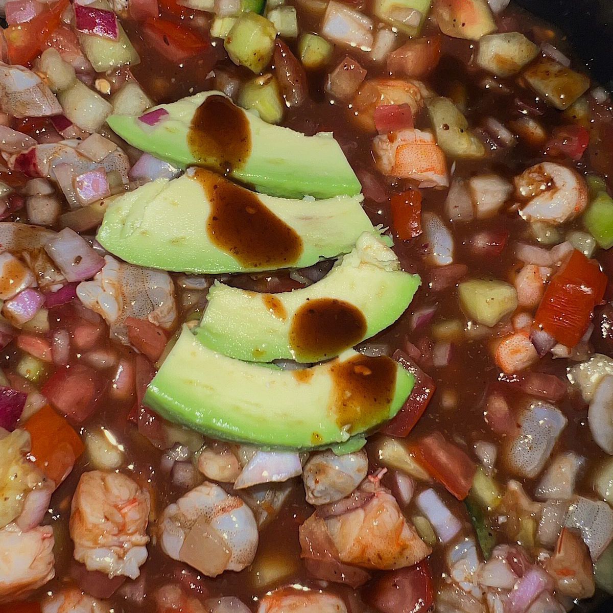 Ceviche de camarón mixto