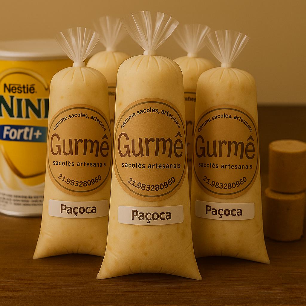 Sabor que abraça! Creme de leite Ninho com paçoca artesanal, trazendo a nostalgia e o gostinho autêntico do amendoim brasileiro.
