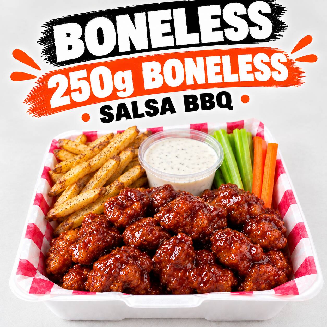 Combo Individual Clásico Boneless BBQ 250 G