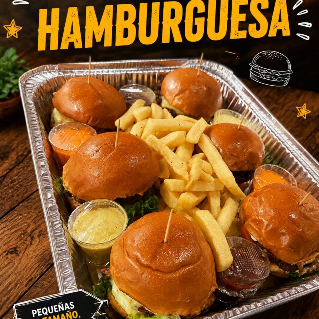 6 mini hamburguesas