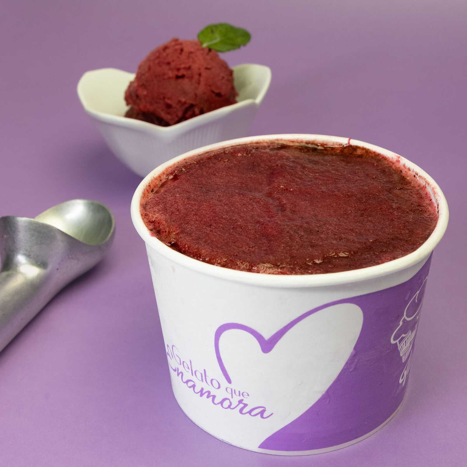 Nieve de Jamaica y Albahaca (sorbetto) 1/2 Lt