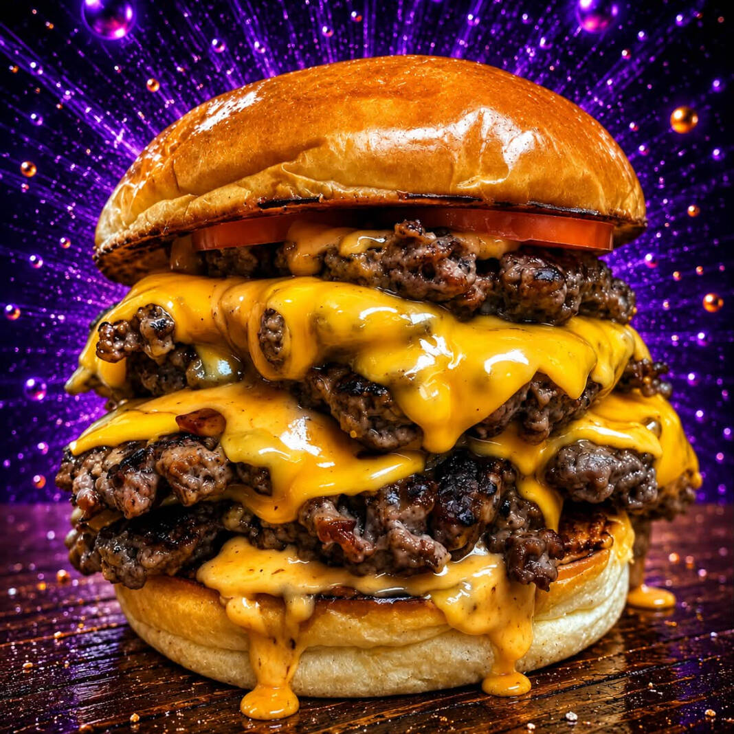 Hamburguesa Smash Cuatriple