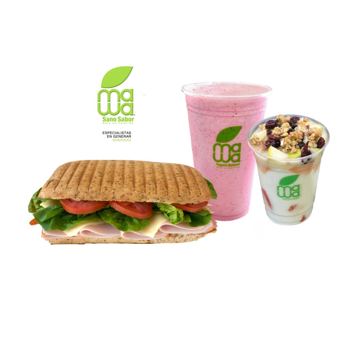 Panini, Licuado y Yogurt