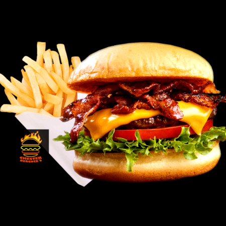 COMBO (BURGER DE TOCINO Y ORDEN DE PAPAS FRITAS)