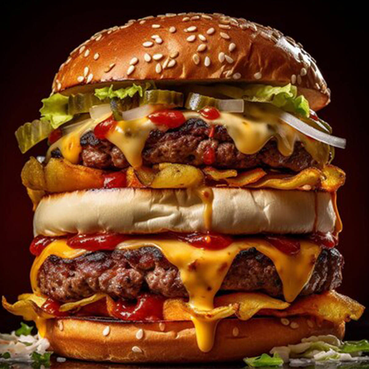 Hamburguesa Jumbo Monstruo PESO Aprox 500 Gr