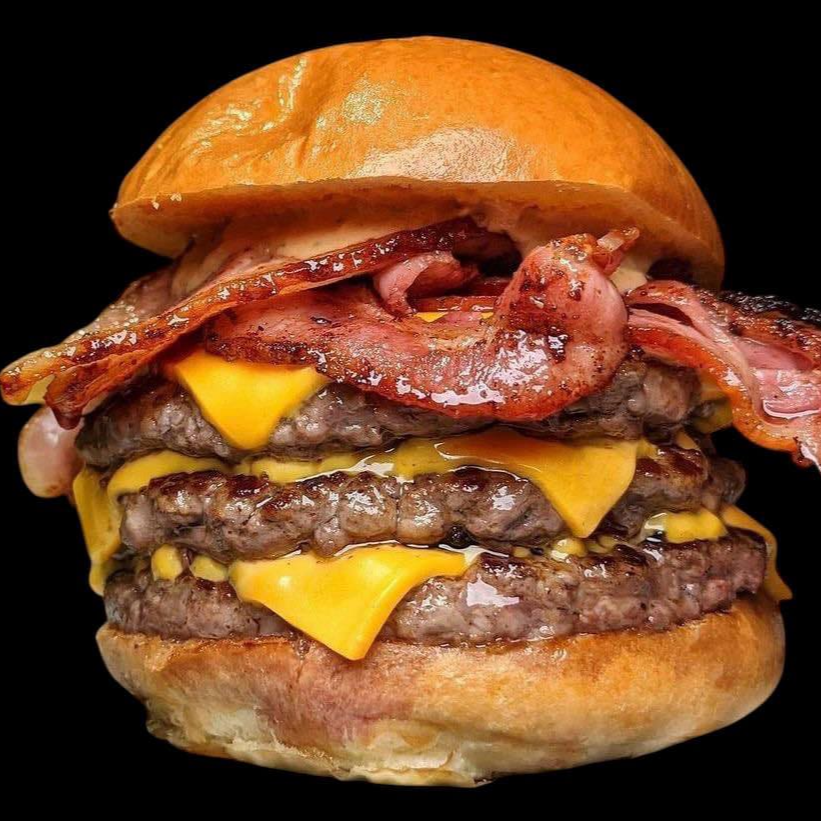 Hamburguesa Triple Con Tocino
