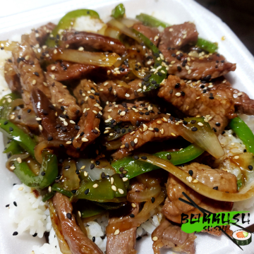 Teriyaki de Res y Arroz Yakimeshi