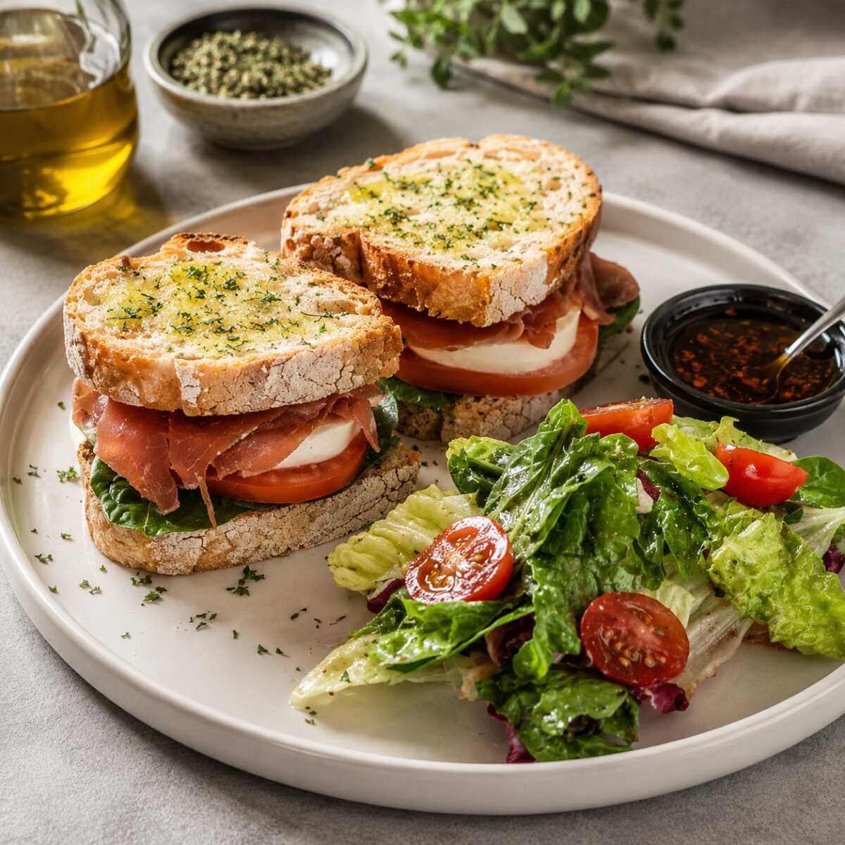 Sándwich Caprese