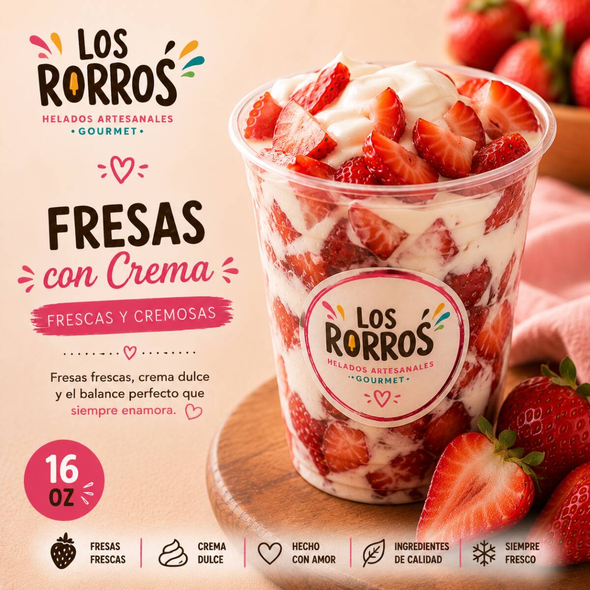 FRESAS CON CREMA