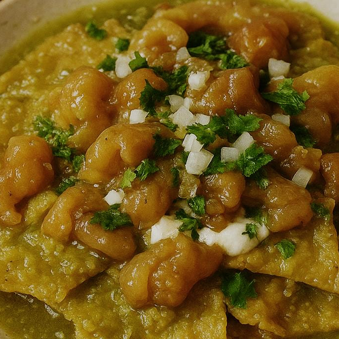 CHILAQUILES CON CHICHARRON