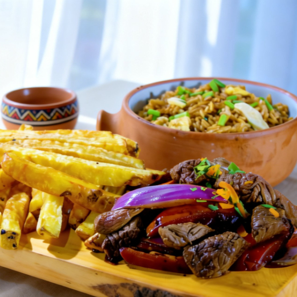 Chaufa con Lomo Saltado