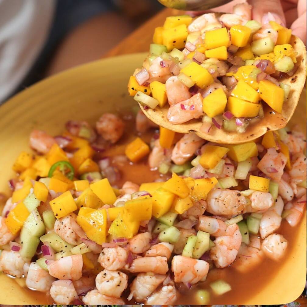 Orden de Ceviche Tropical de Camarón