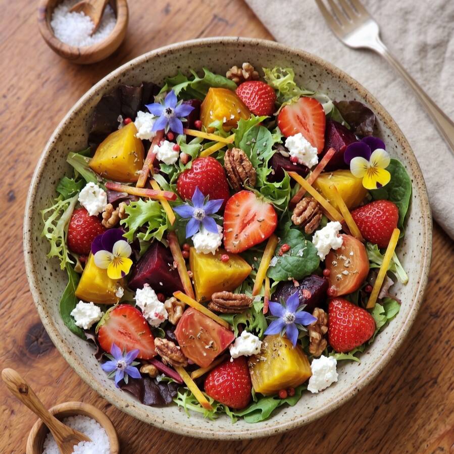 Ensalada de Fresa y Betabel