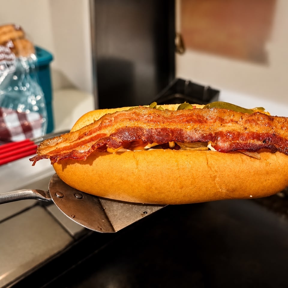HOTDOG CON TOCINO