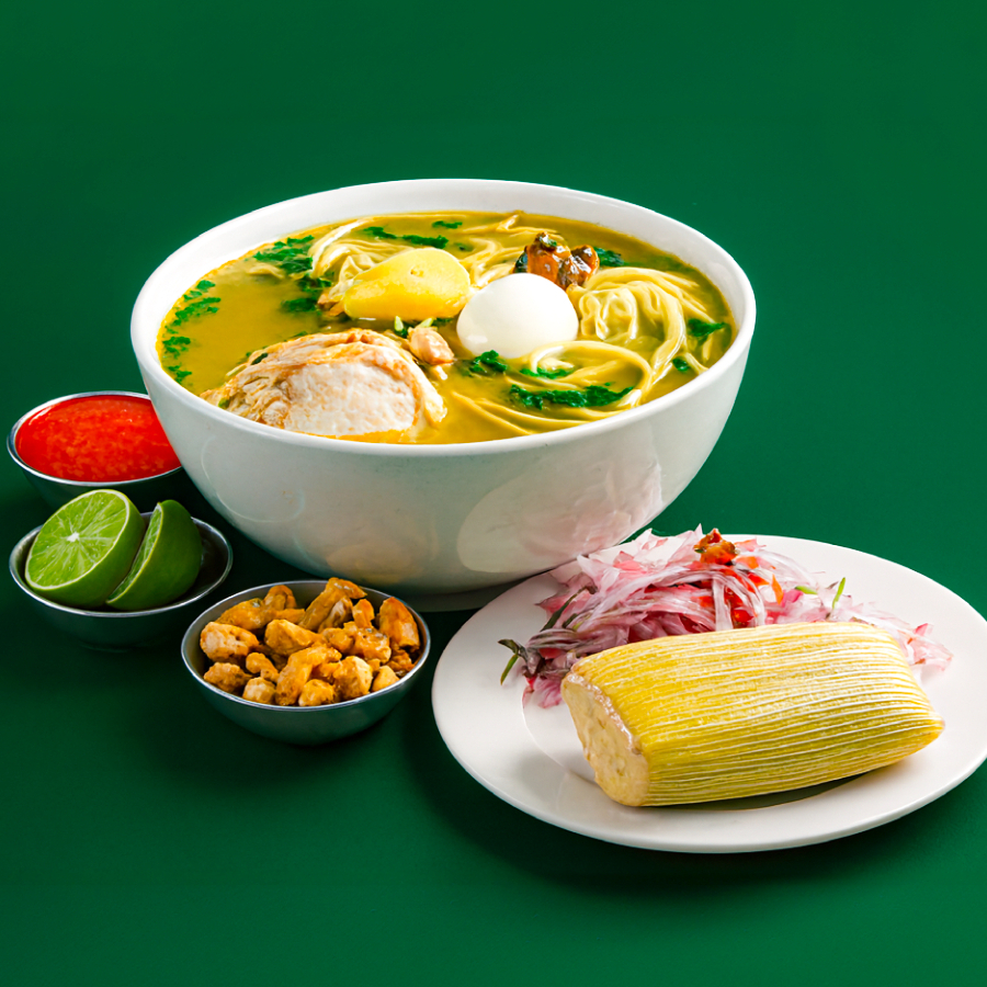 Tamalito + caldo de gallina