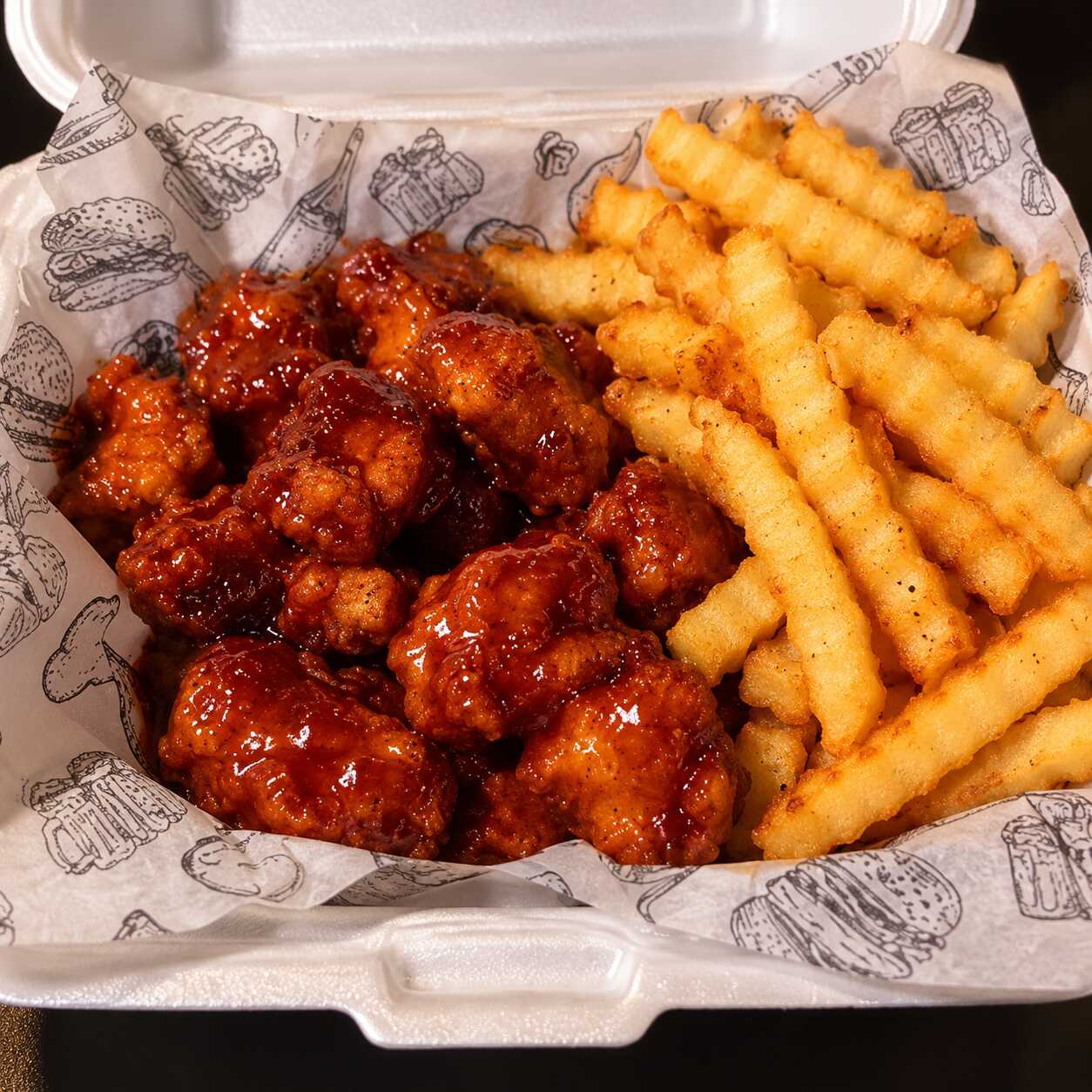 Boneless MORDI + Papas