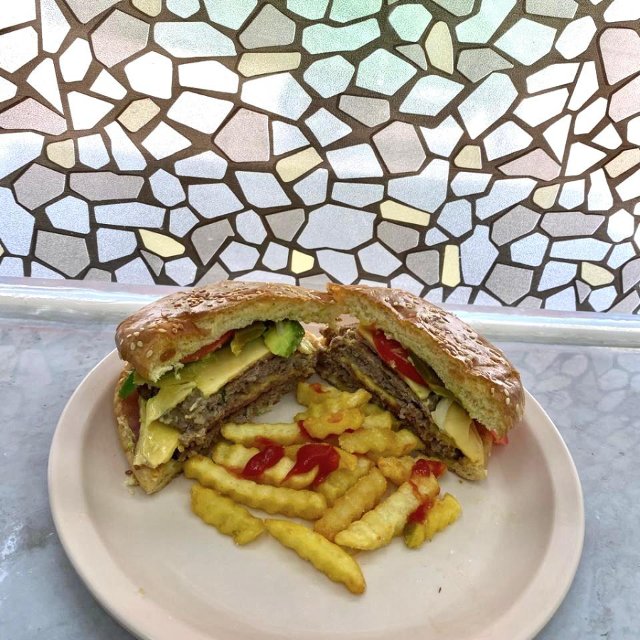 Hamburguesa Doble con Papas